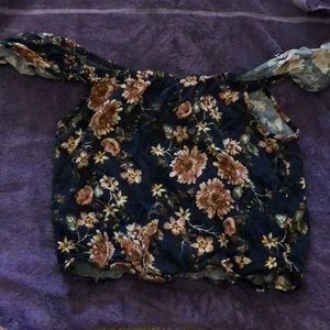 off the shoulders floral top